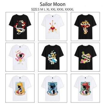 Sailor Moon anime Short Sleeve Cotton T-Shirts