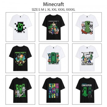 Minecraft game Short Sleeve Cotton T-Shirts