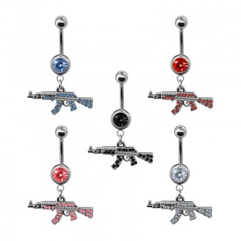 The Gun Shaped Women Body Piercing Belly Rings(price for 1pcs)