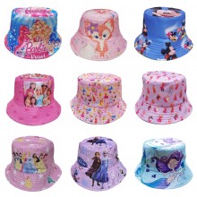 Princess Snow White Belle Mulan Mermaid anime bucket hat cap