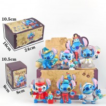 Stitch anime figures set with boxes