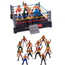 Funny Fighting Mini Wrestling Ring Battle Pack-Pla...