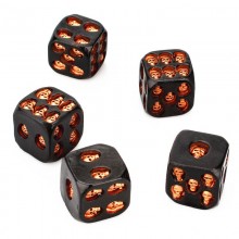 5pcs Skeleton Dices Skull Bone Dice Role Playing B...