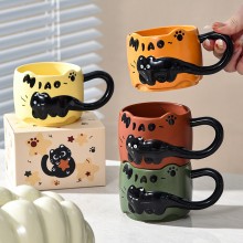 Cute Creative Kitten Vintage Cat Ceramic Cup Mug