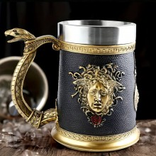 Nordic Mythology Snake Girl Stainless Steel Beer C...