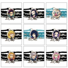 Demon Slayer anime braided gemstone bracelet hand ...