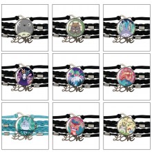 Totoro anime braided gemstone bracelet hand chain