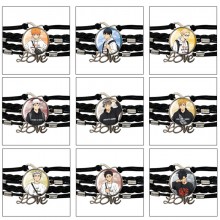 Haikyuu anime braided gemstone bracelet hand chain