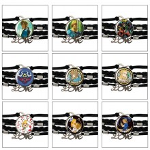 The Legend of Zelda braided gemstone bracelet hand...