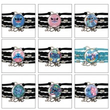Stitch anime braided gemstone bracelet hand chain