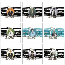 Bleach anime braided gemstone bracelet hand chain
