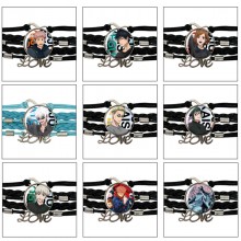 Jujutsu Kaisen anime braided gemstone bracelet han...