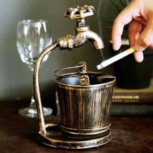 Vintage Creative Household Faucet Iron Ashtray