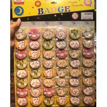 Labubu anime brooches pins 48pcs/24pcs