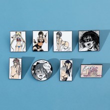 The cartoon girl series anime alloy enamel brooch ...