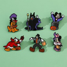 Halloween Mickey Minnie Mouse anime alloy enamel b...