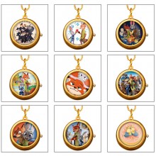 Zootopia anime rotating necklace pocket watch