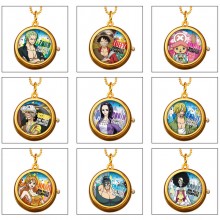 One Piece anime rotating necklace pocket watch
