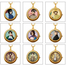 Attack on Titan anime rotating necklace pocket wat...