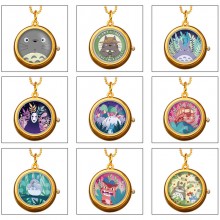 Totoro anime rotating necklace pocket watch