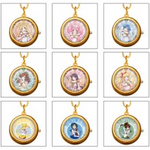 Sailor Moon anime rotating necklace pocket watch