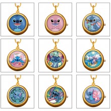 Stitch anime rotating necklace pocket watch