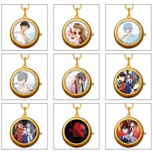 EVA anime rotating necklace pocket watch
