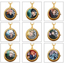 Jujutsu Kaisen anime rotating necklace pocket watc...