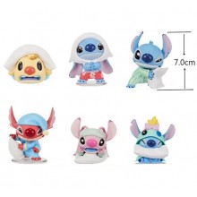 6pcs Stitch anime figures set(OPP bag)
