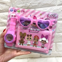 My Melody Cinnamoroll Kuromi LOL wallet watch glas...