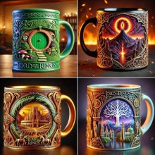 3D Lord of the Rings Themed Ceramic Coffee Mug Cup...