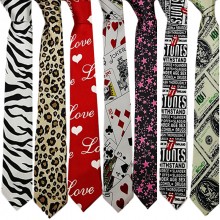 5cm Narrow Printed Checkered Black Neckties