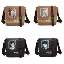 Attack on Titan anime canvas crossbody satchel sho...