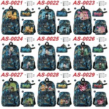 Demon Slayer anime shoulder backpack bag pencil ca...