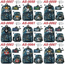 One Piece anime shoulder backpack bag pencil case ...