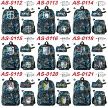 Attack on Titan anime shoulder backpack bag pencil...