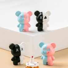 Color cool bear anime mini figure doll DIY accesso...