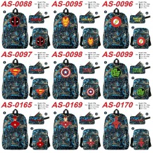 Super Hero Iron Spider Super Man shoulder backpack...