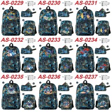 Stitch anime shoulder backpack bag pencil case set