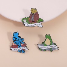 Chemicals Frog Alloy Enamel Brooch Pins