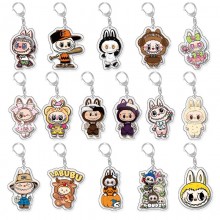 Labubu anime acrylic key chains
