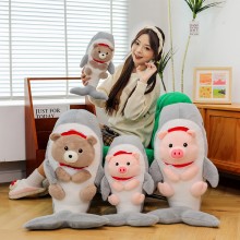 16inches Cute Shark Bear Pig Plush Doll 40CM