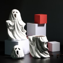 Creative Funny White Ghost Ceramic Coffee Mug Cups