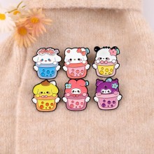Sanrio Melody kitty Cinnamoroll Kuromi Alloy Ename...