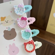 Sanrio hello kitty button shape hair clip hairpin ...