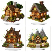 Retro house home acrylic figure