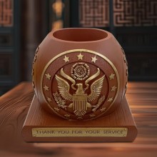 Veterans tribute resin pen pencil holder