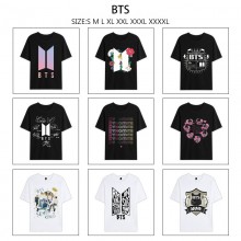 BTS BT21 star Short Sleeve Cotton T-Shirts