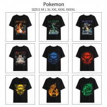 Pokemon anime Short Sleeve Cotton T-Shirts