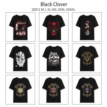 Black Clover anime Short Sleeve Cotton T-Shirts